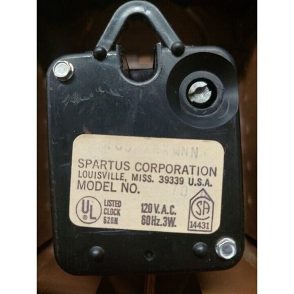 Vintage Spartus Plastic Case Wall Clock Model 5876? Tested And Working - Picture 9 of 9